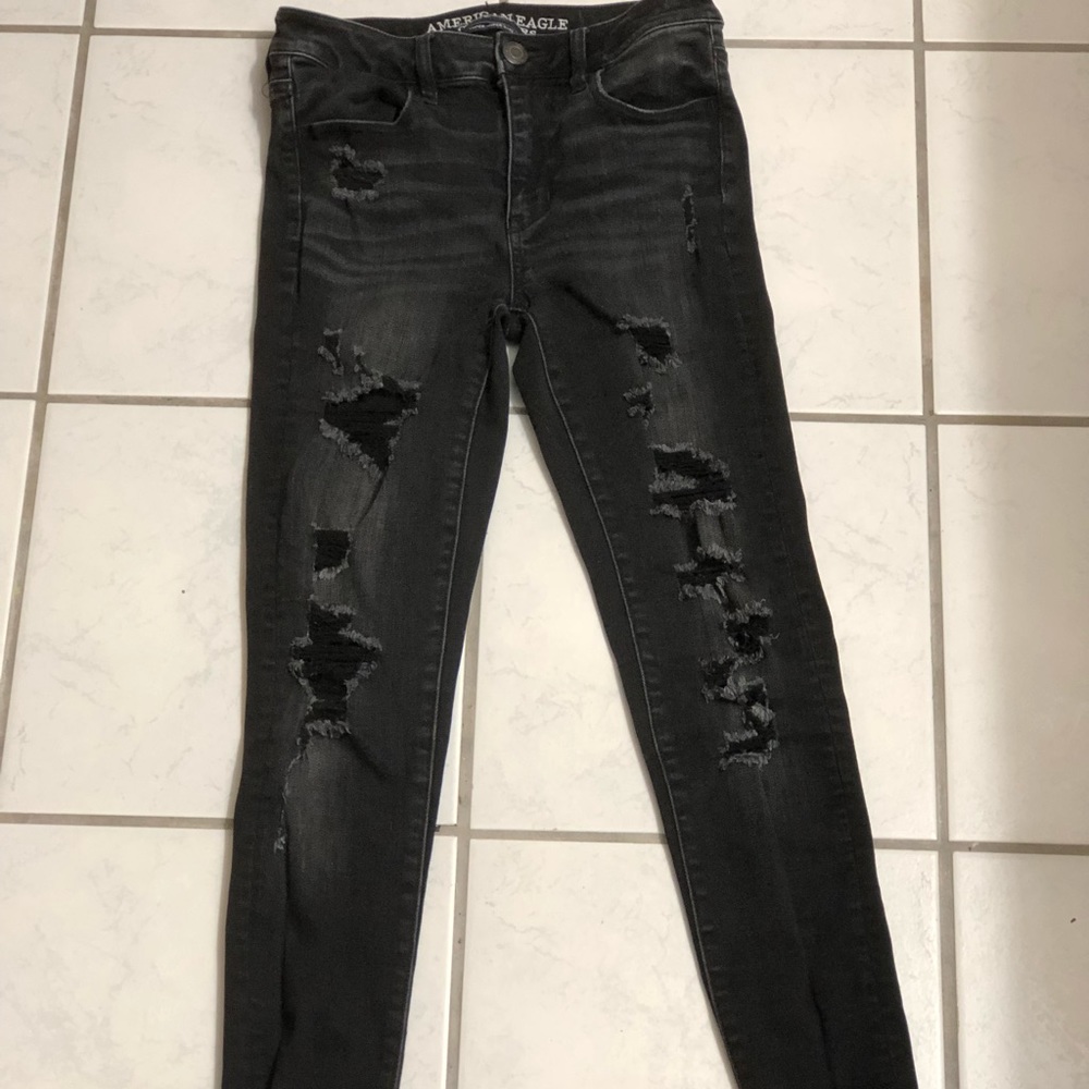 Black ripped jeans